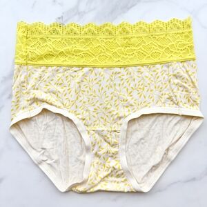 NWOT SOMA EMBRACEABLE SUPER SOFT ENCHANTING LACE MODERN BRIEF PANTY IN FLEUR VIN